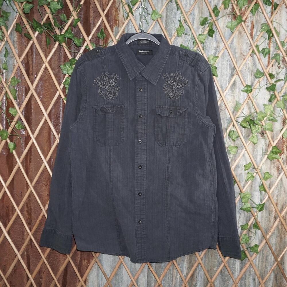 XL - Vintage Y2K 88 Shirts button long sleeve heavyweight